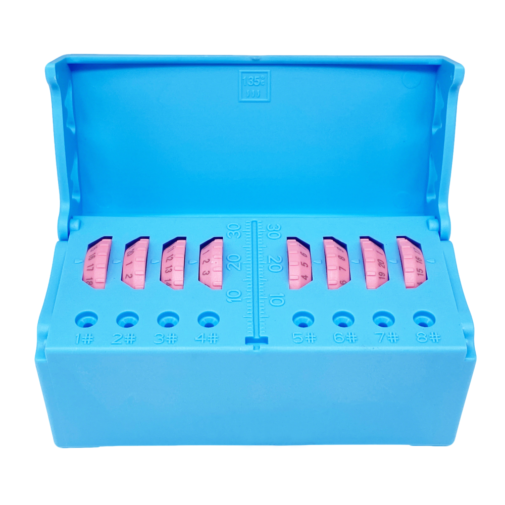 Dental 6/10/20 Hole Bur Endo Files Reamers Block Memory Holder Stand Disinfection Box
