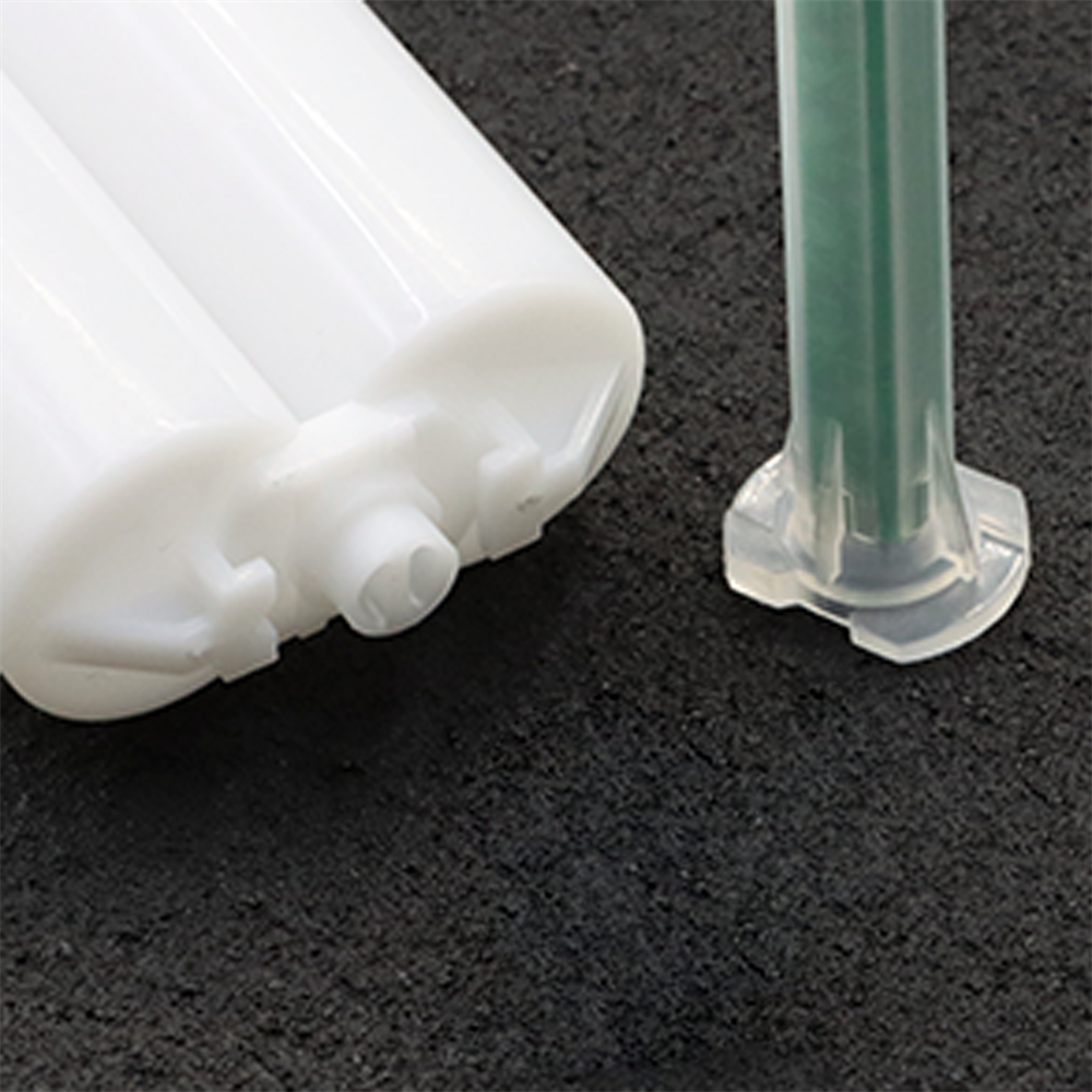 50ml 1:1/2:1 Epoxy Gun Adhesive Cartridge PP Dual Cartridge White Piston