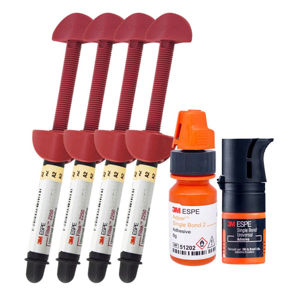 3M ESPE Filtek Z250 Dental Composite Syringe Resin 4g/Single Bond 2/Universal Adhesive