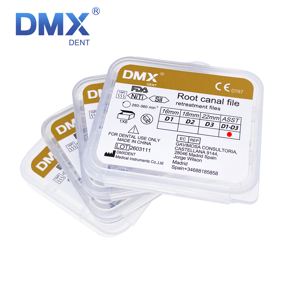 DMXDENT Dental Retreatment Engine Filling Rotary Root Canal NiTi File D1/D2/D3/D1-D3