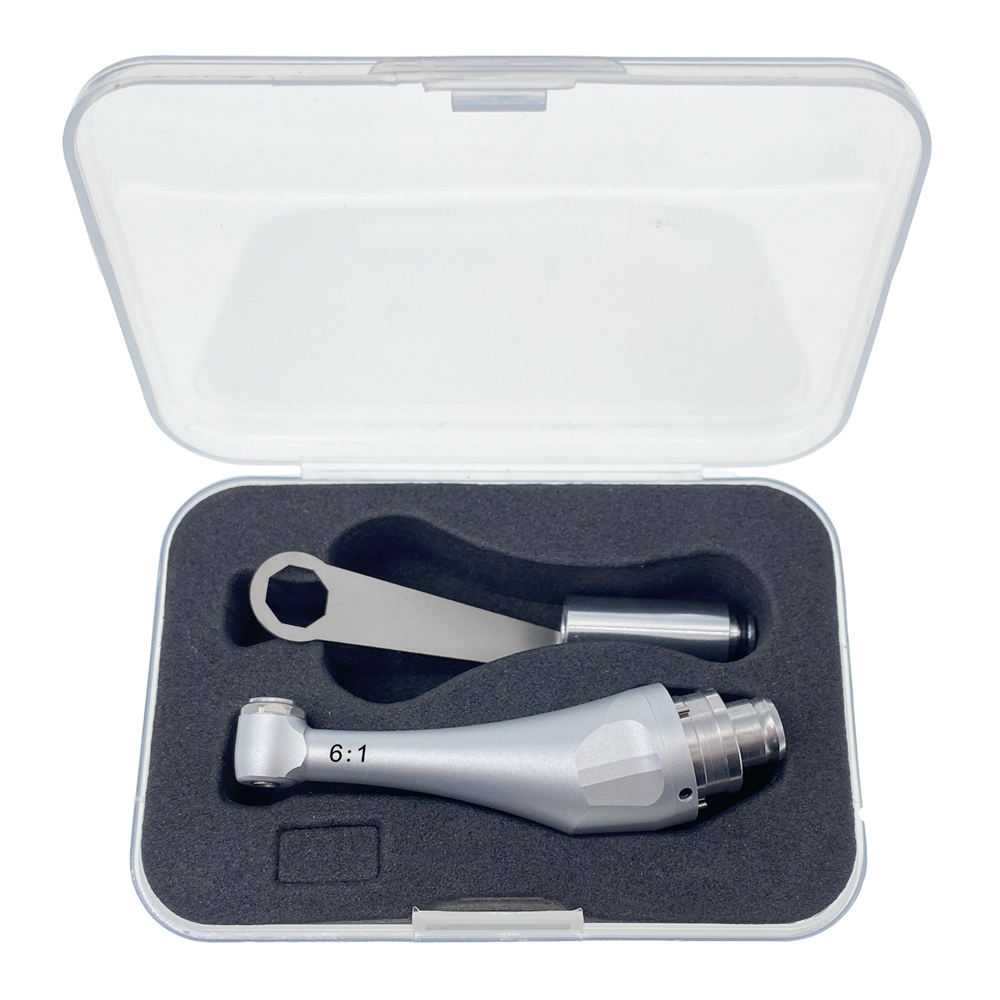 Dental 6:1 Reduction Contra Angle Handpiece Head Push Button For fit WOODPECKER