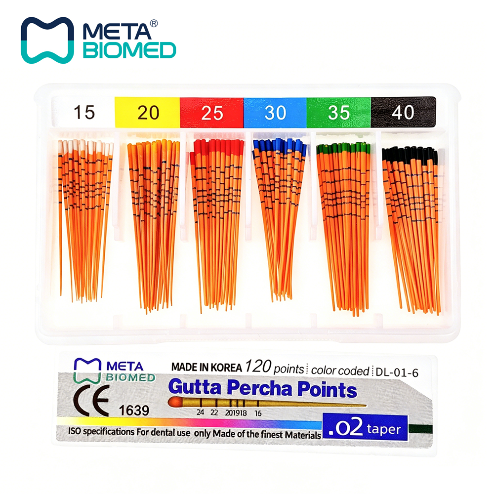 Meta Biomed Dental Endo Gutta Percha Points Taper .02/.04/.06 All Sizes #15 -#80