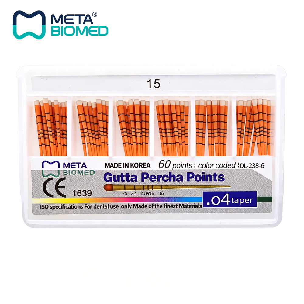 Meta Biomed Dental Endo Gutta Percha Points Taper .02/.04/.06 All Sizes #15 -#80