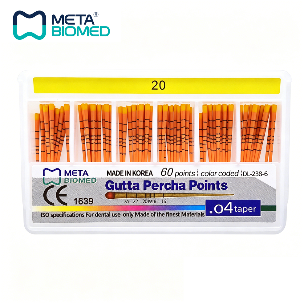 Meta Biomed Dental Endo Gutta Percha Points Taper .02/.04/.06 All Sizes #15 -#80