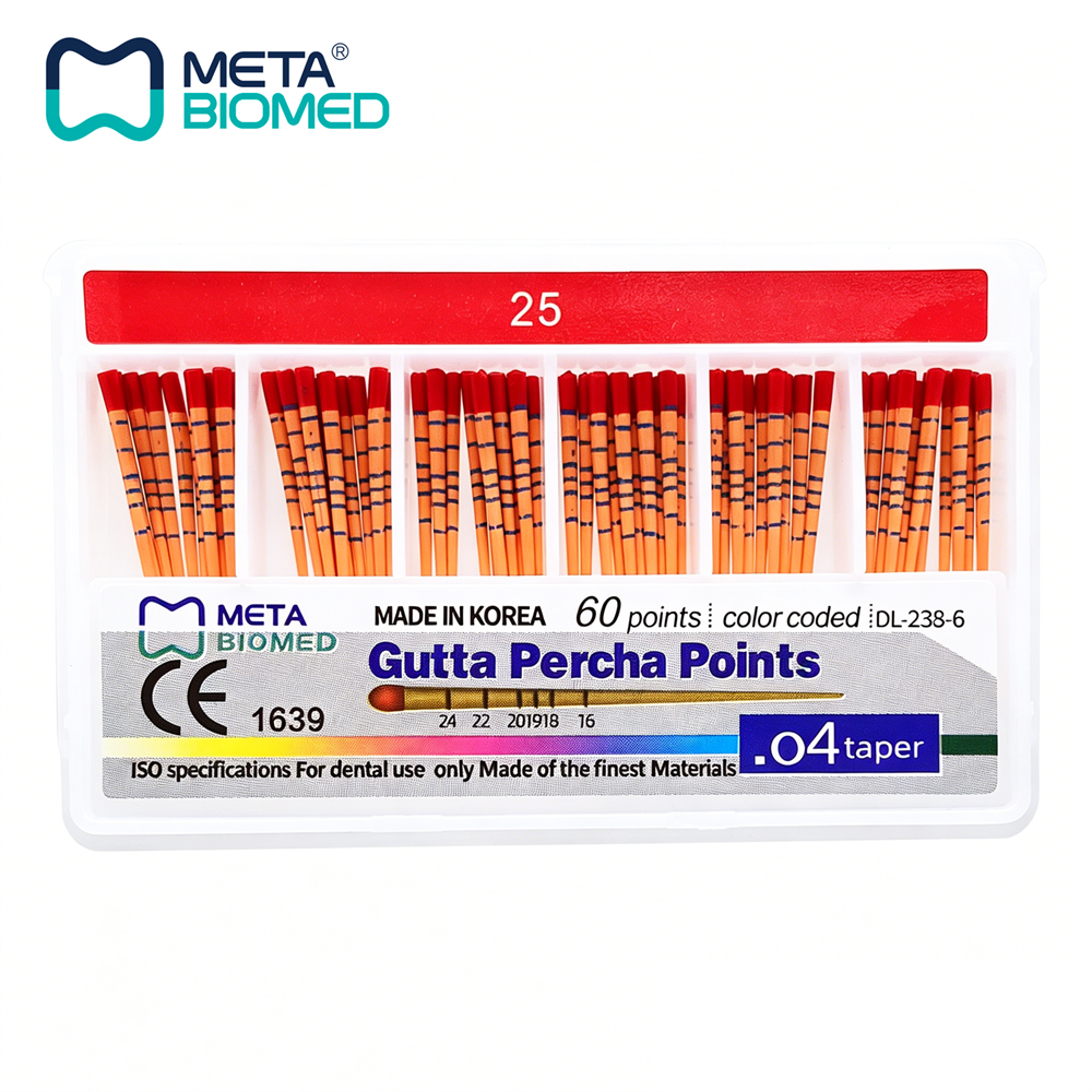 Meta Biomed Dental Endo Gutta Percha Points Taper .02/.04/.06 All Sizes #15 -#80