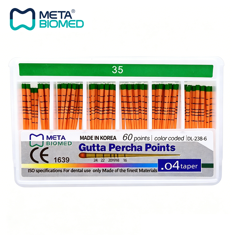 Meta Biomed Dental Endo Gutta Percha Points Taper .02/.04/.06 All Sizes #15 -#80