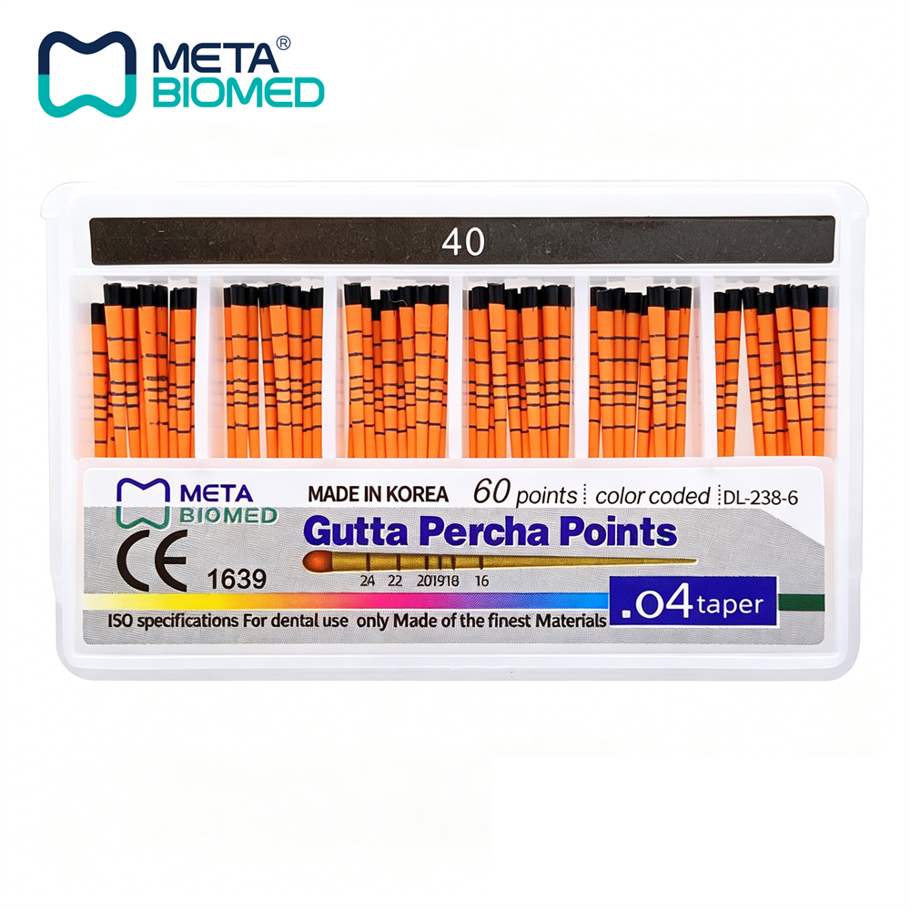 Meta Biomed Dental Endo Gutta Percha Points Taper .02/.04/.06 All Sizes #15 -#80