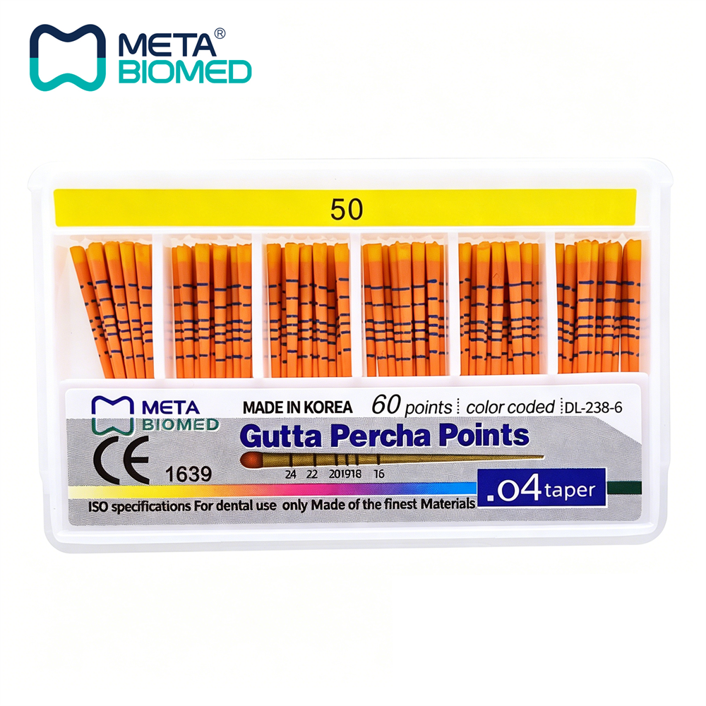 Meta Biomed Dental Endo Gutta Percha Points Taper .02/.04/.06 All Sizes #15 -#80