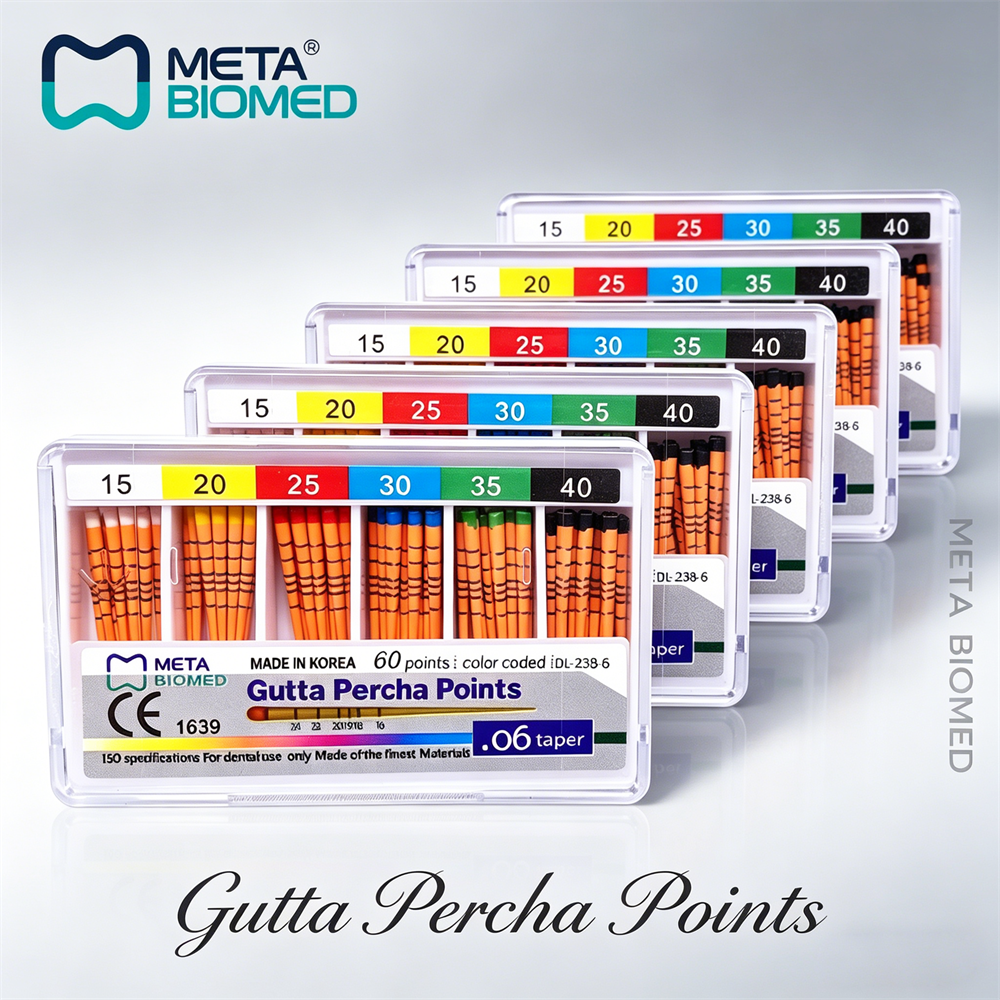 Meta Biomed Dental Endo Gutta Percha Points Taper .02/.04/.06 All Sizes #15 -#80