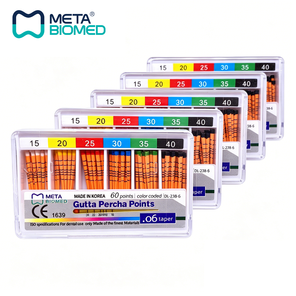 Meta Biomed Dental Endo Gutta Percha Points Taper .02/.04/.06 All Sizes #15 -#80
