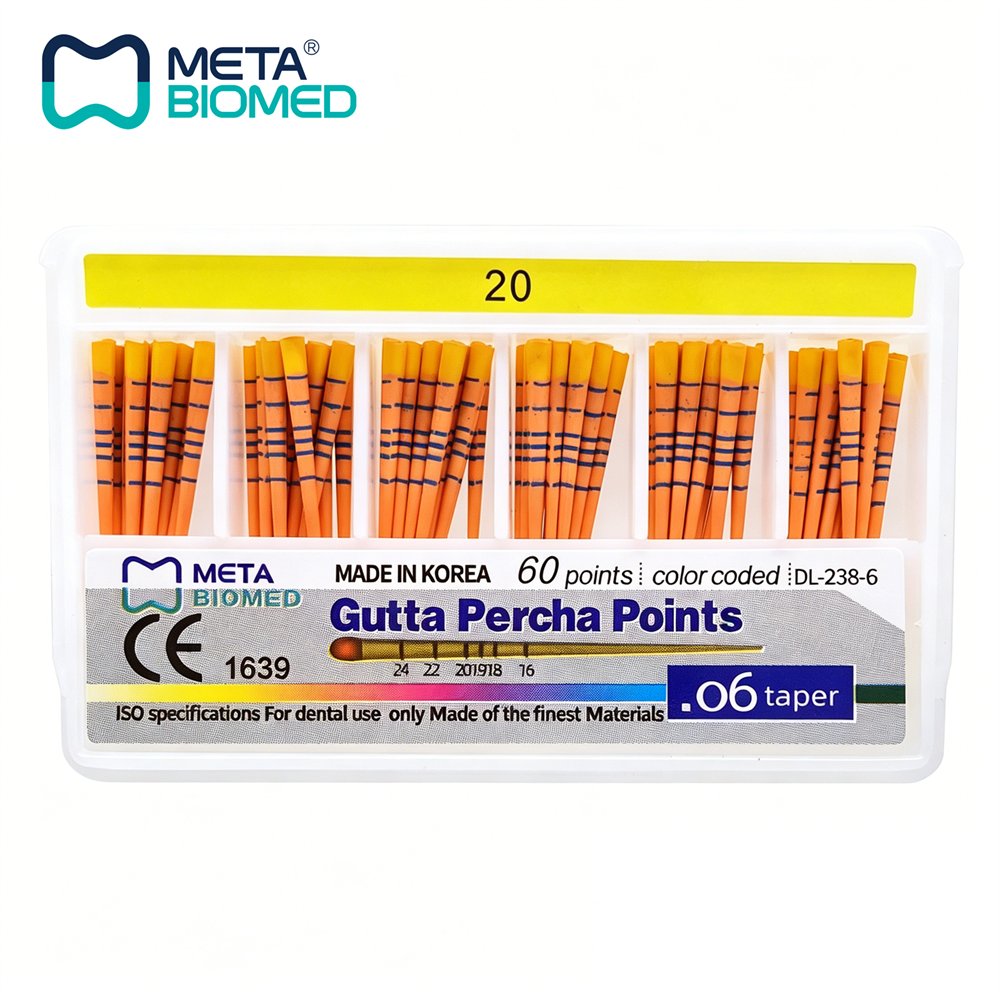 Meta Biomed Dental Endo Gutta Percha Points Taper .02/.04/.06 All Sizes #15 -#80
