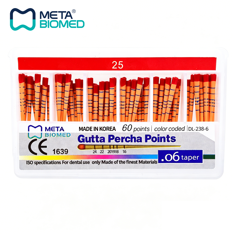 Meta Biomed Dental Endo Gutta Percha Points Taper .02/.04/.06 All Sizes #15 -#80