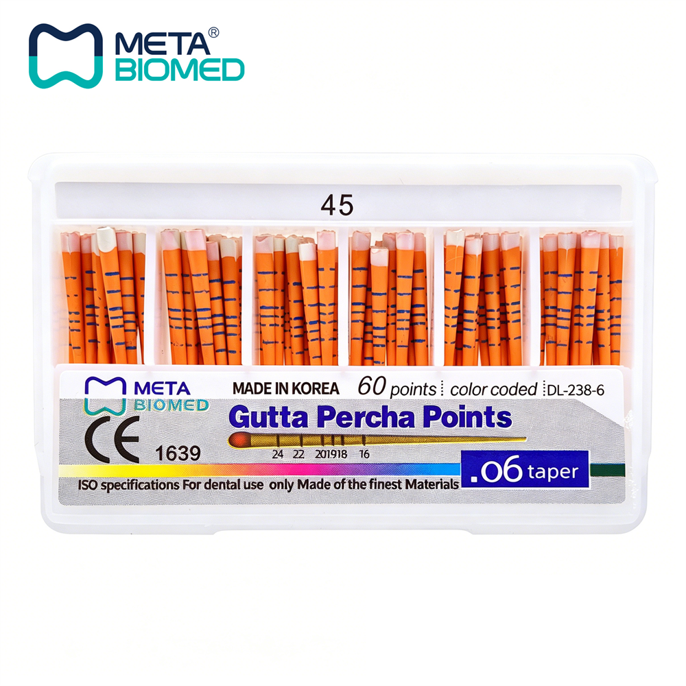 Meta Biomed Dental Endo Gutta Percha Points Taper .02/.04/.06 All Sizes #15 -#80