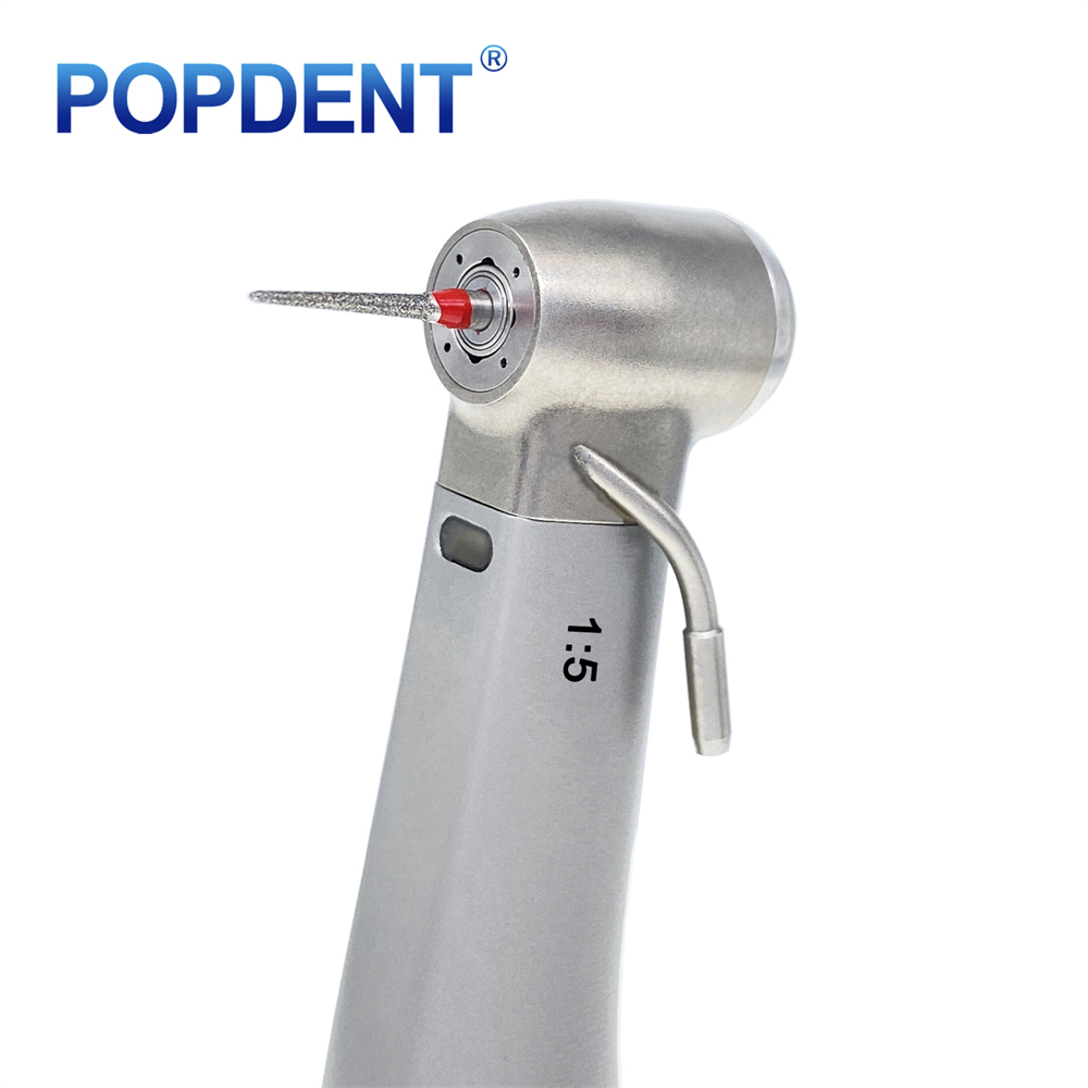 POPDENT P95L Dental 1:5 Increasing Contra Angle LED Handpiece Fit NSK Electric Motor