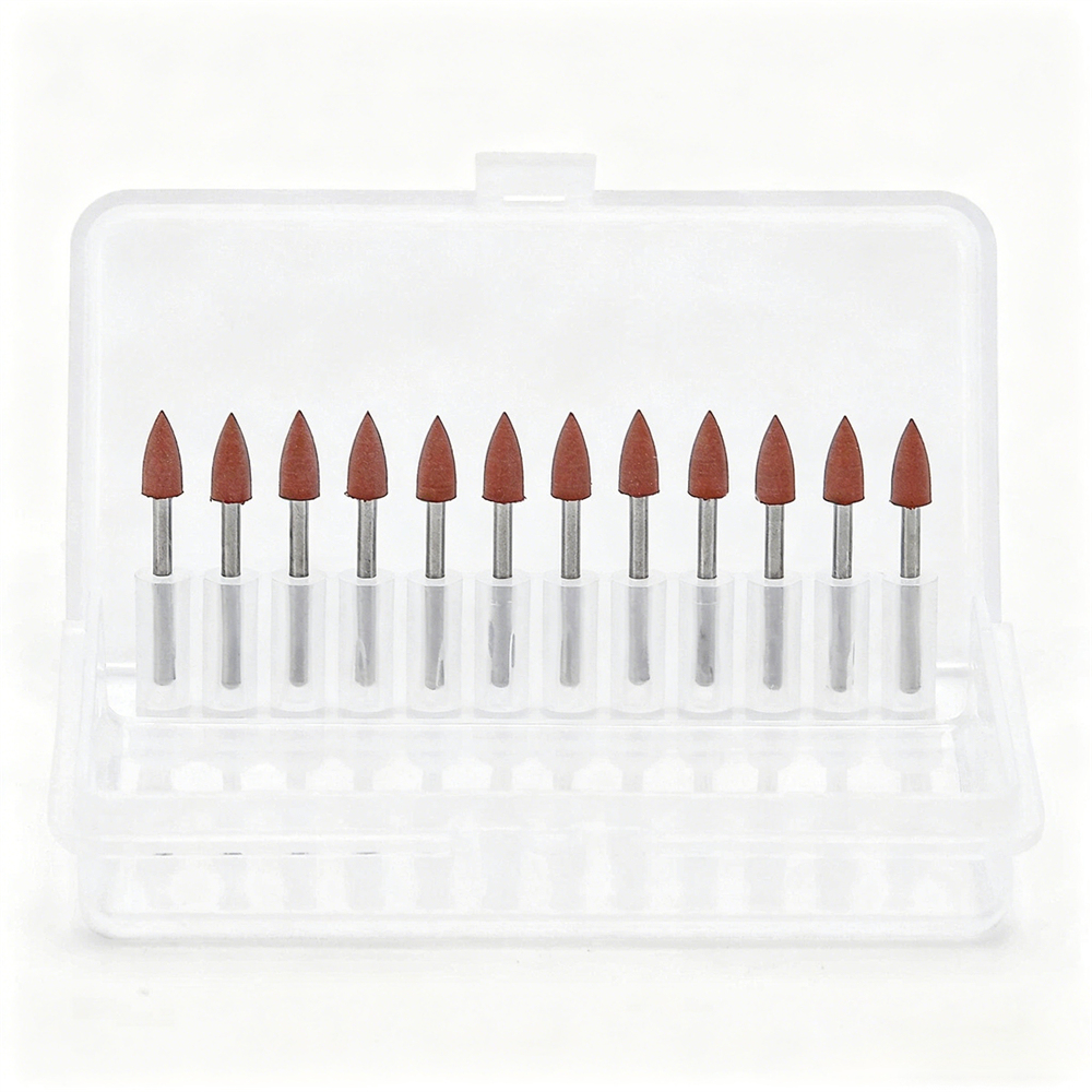12pcs Dental Brownie Polishers Friction Grip FG Burs Mini Points 1.6mm