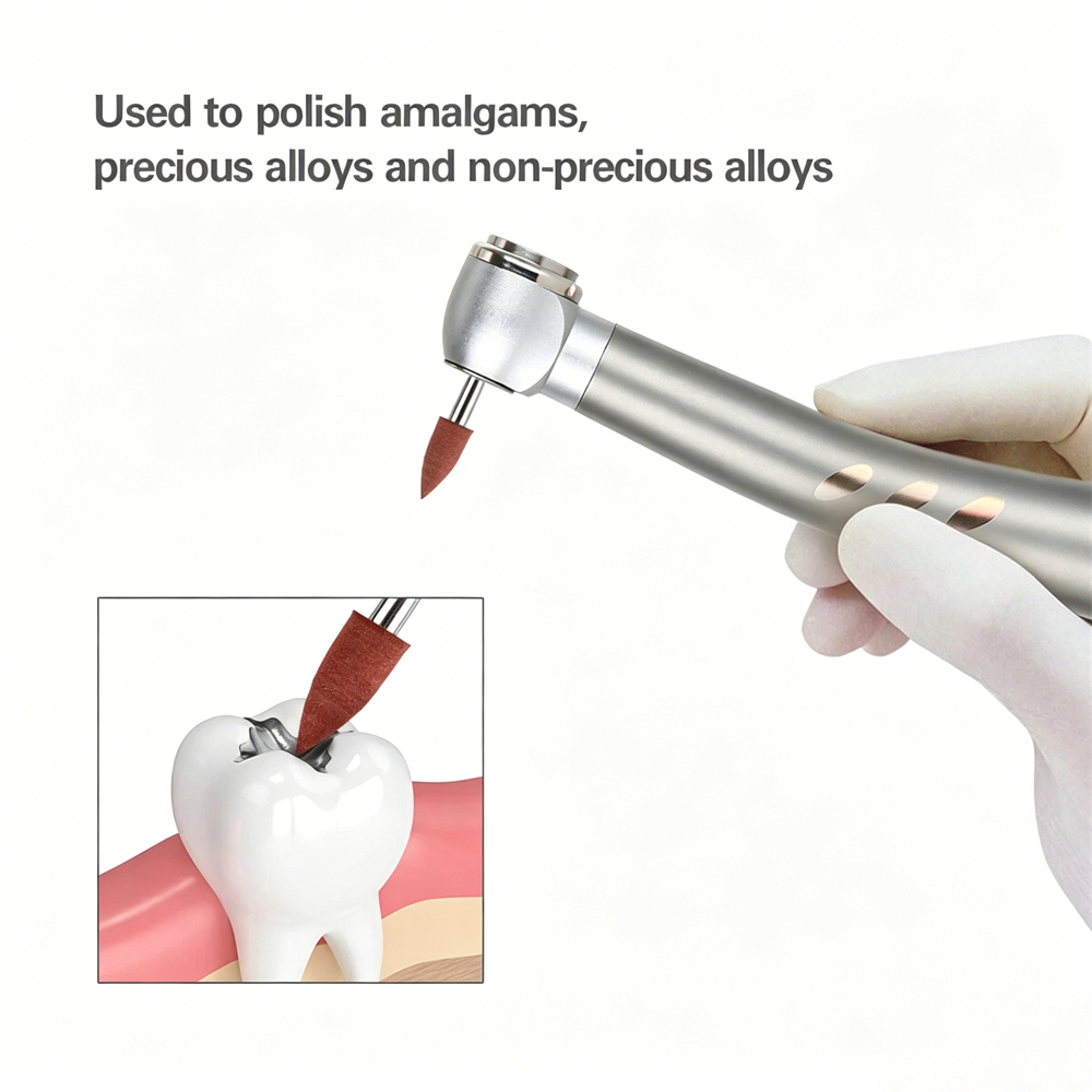 12pcs Dental Brownie Polishers Friction Grip FG Burs Mini Points 1.6mm