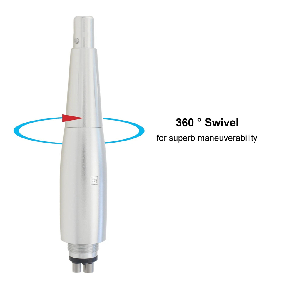 Dental Hygiene Prophy Handpiece Air Motor 4 Holes + 3 Nose Cones 360° Swivel