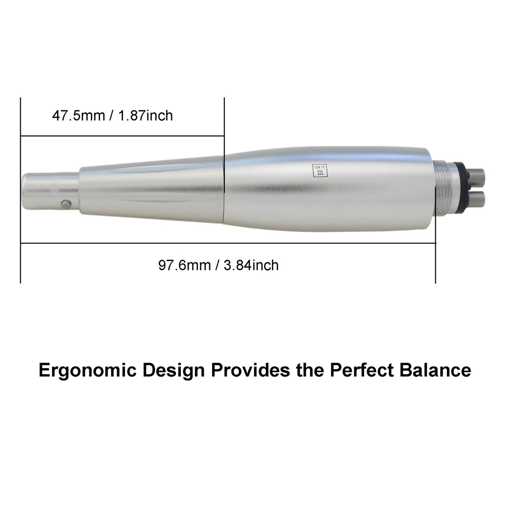 Dental Hygiene Prophy Handpiece Air Motor 4 Holes + 3 Nose Cones 360° Swivel