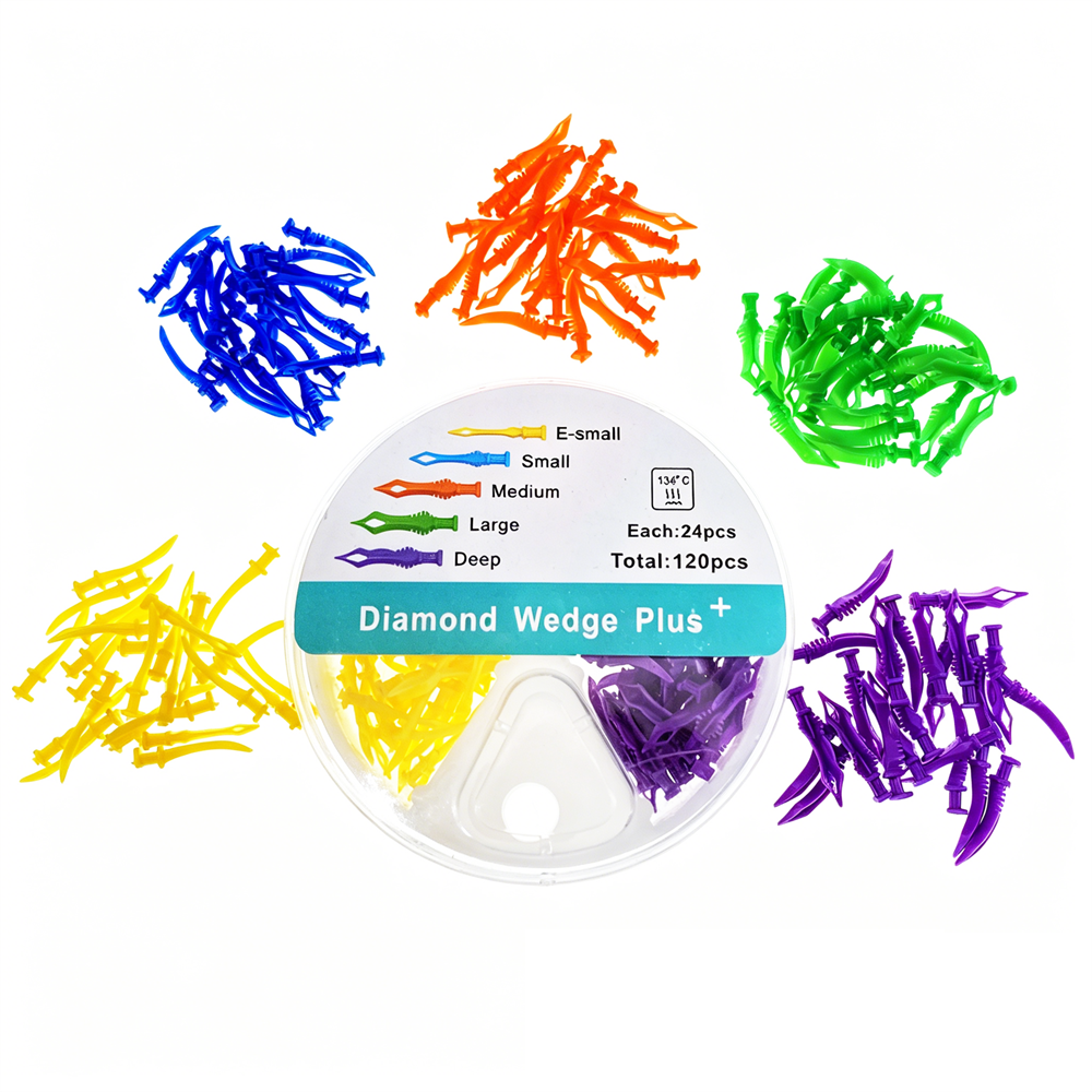 120Pcs Dental Diamond Wedges Plastic Diastema Adaptive Interdental Teeth Gap Wedge