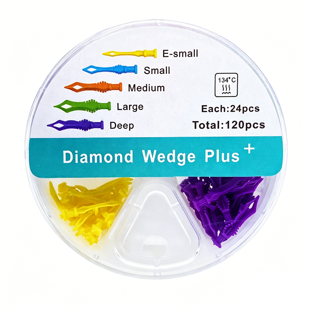 120Pcs Dental Diamond Wedges Plastic Diastema Adaptive Interdental Teeth Gap Wedge