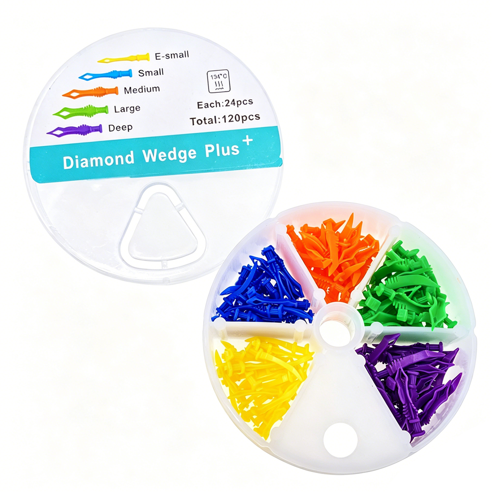 120Pcs Dental Diamond Wedges Plastic Diastema Adaptive Interdental Teeth Gap Wedge
