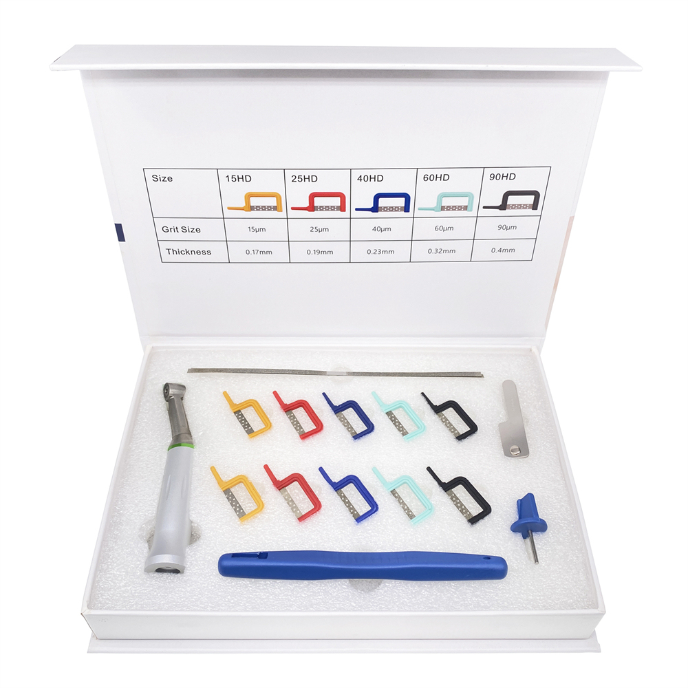 POPDENT Dental Ortho Contra Angle 4:1 Contra Angle Handpiece Interproximal Strip IPR Kit