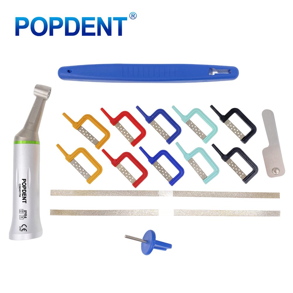 POPDENT Dental Ortho Contra Angle 4:1 Contra Angle Handpiece Interproximal Strip IPR Kit