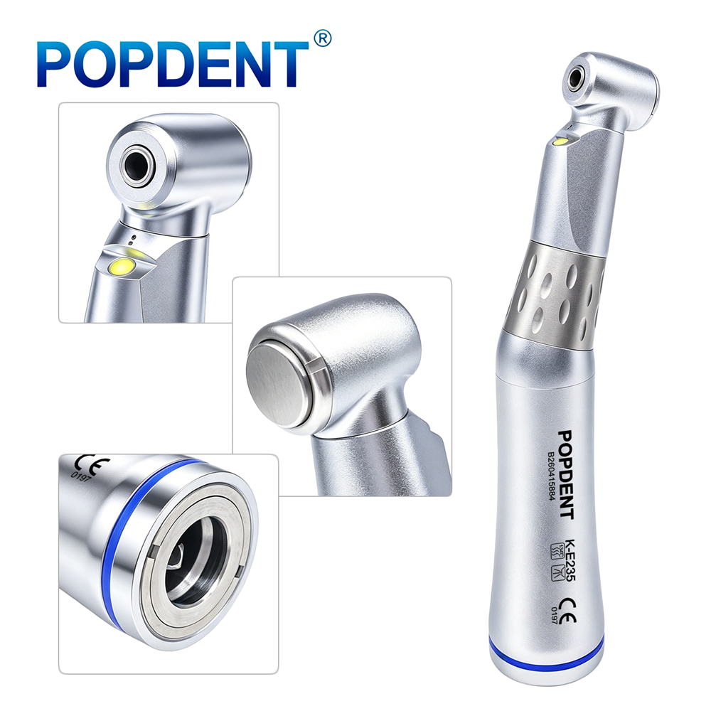 POPDENT K-E235 Dental 1:1 LED E-generator Low Speed Contra Angle Handpiece