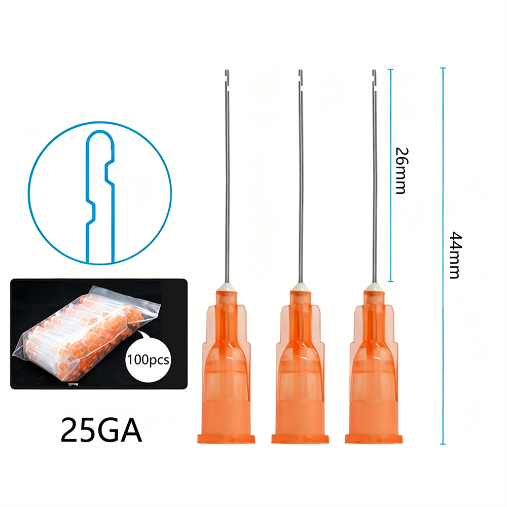 50Pcs Dental Endo Irrigation Needles 2-Side Holes End-Closed 25/27/30Ga Yellow
