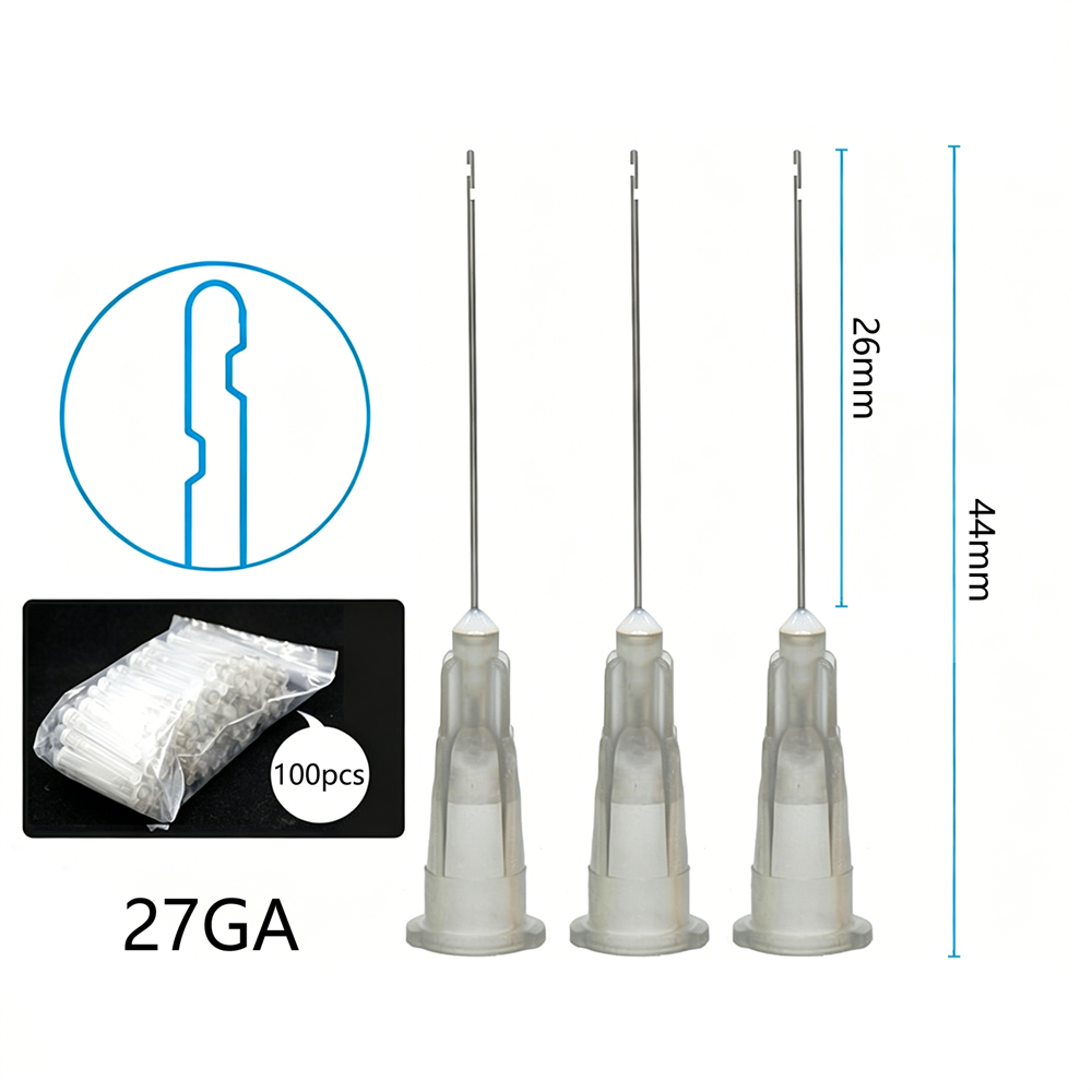50Pcs Dental Endo Irrigation Needles 2-Side Holes End-Closed 25/27/30Ga Yellow