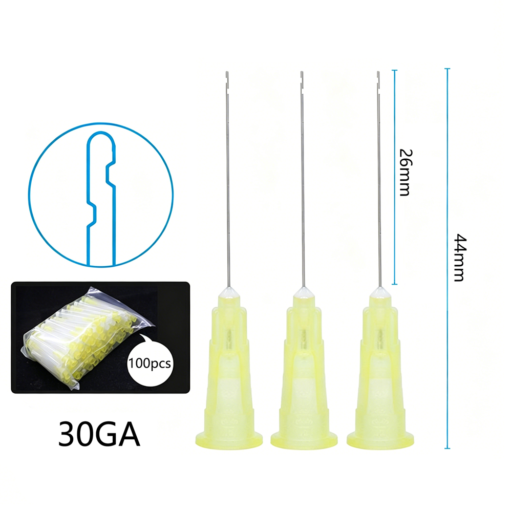 50Pcs Dental Endo Irrigation Needles 2-Side Holes End-Closed 25/27/30Ga Yellow