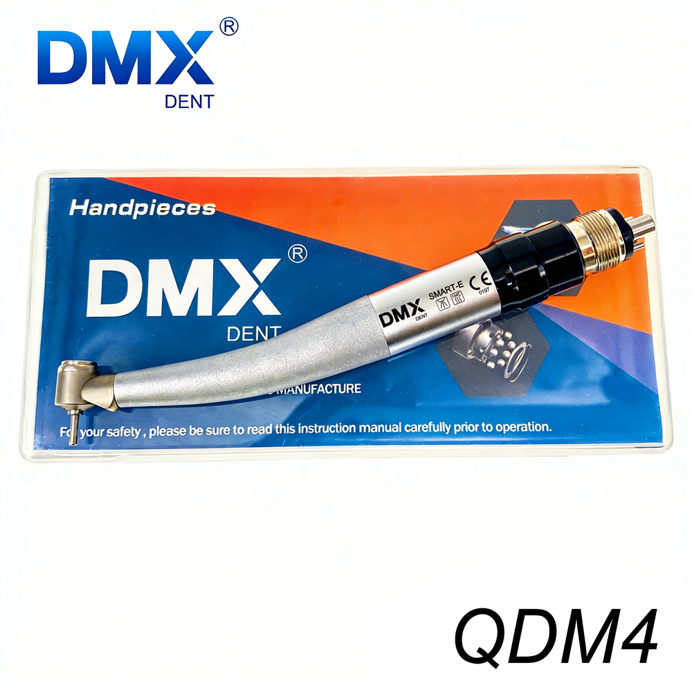 DMXDENT SMART-E QD Dental LED E-generator Pediatric Mini Head High Speed Handpiece Air Turbine with Quick Coupler 2/4Hole