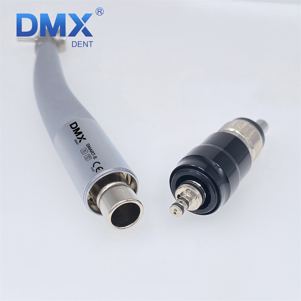 DMXDENT SMART-E QD Dental LED E-generator Pediatric Mini Head High Speed Handpiece Air Turbine with Quick Coupler 2/4Hole