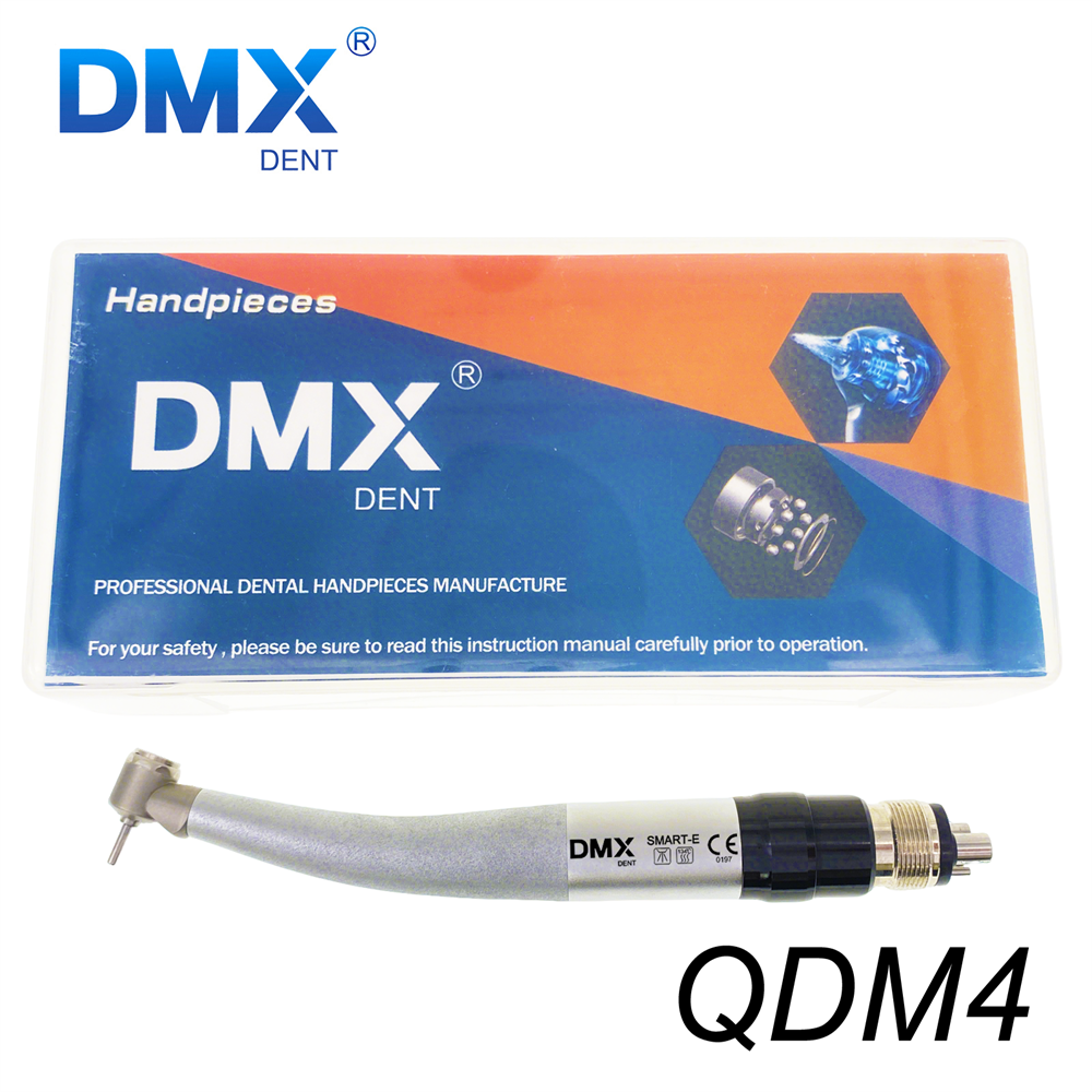 DMXDENT SMART-E QD Dental LED E-generator Pediatric Mini Head High Speed Handpiece Air Turbine with Quick Coupler 2/4Hole