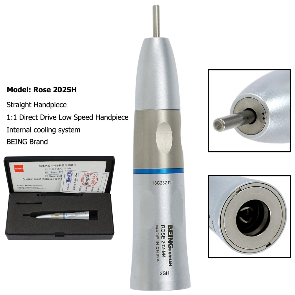 BEING Dental Slow Speed Contra Angle Air Motor Straight Handpiece 4 Hole Fit KAVO