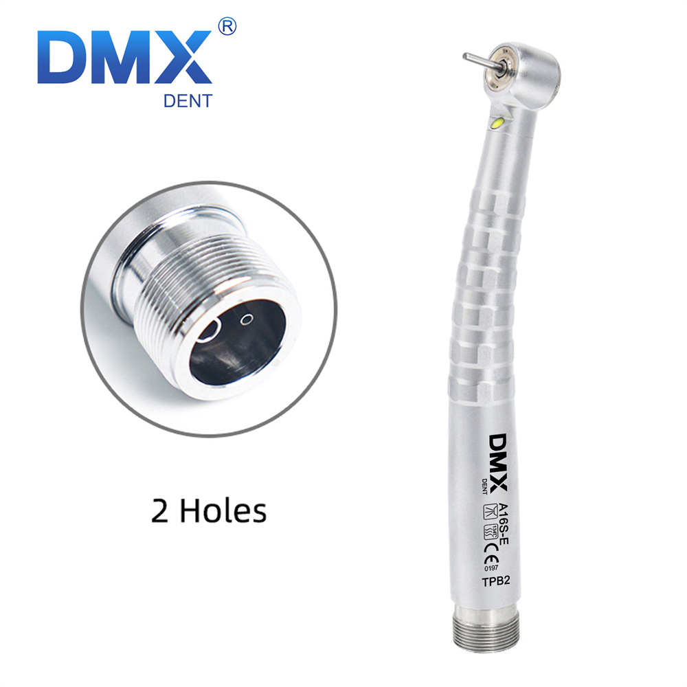 DMXDENT A16S-E Dental LED E-generator High Speed  Air Turbine Handpiece Free Retraction 4 Water Spray 2/4 Holes