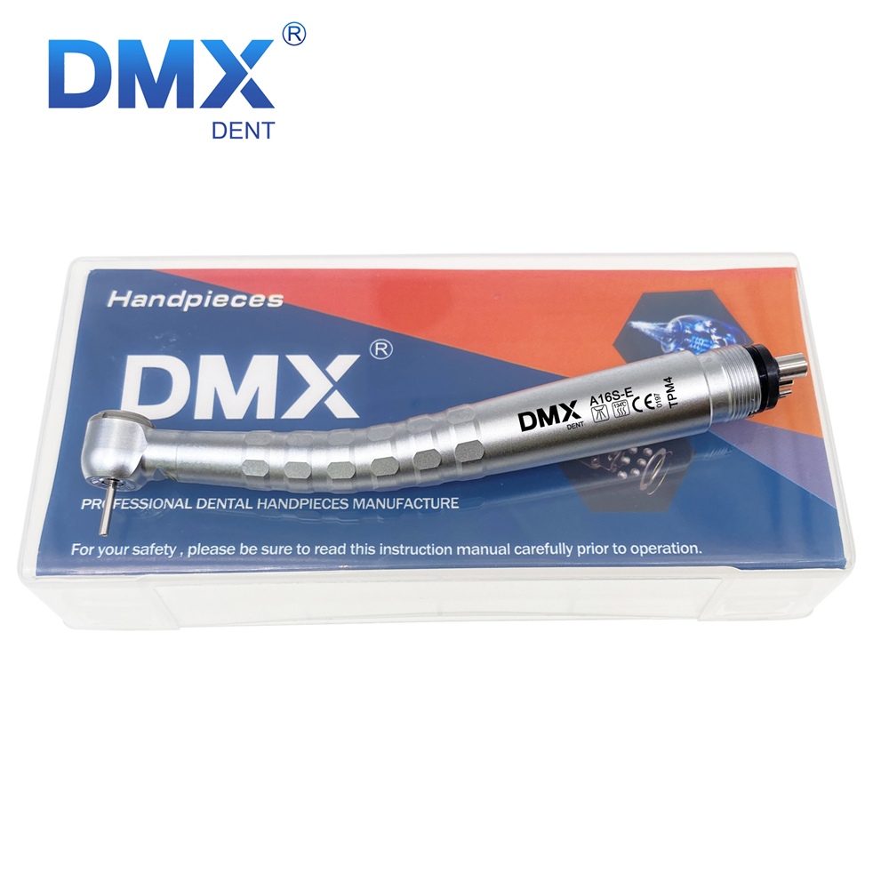 DMXDENT A16S-E Dental LED E-generator High Speed  Air Turbine Handpiece Free Retraction 4 Water Spray 2/4 Holes