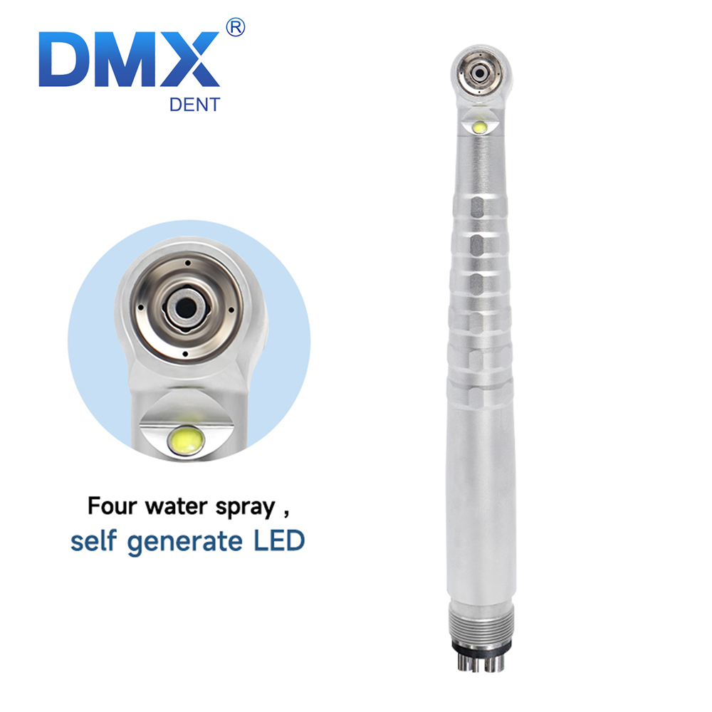 DMXDENT A16S-E Dental LED E-generator High Speed  Air Turbine Handpiece Free Retraction 4 Water Spray 2/4 Holes