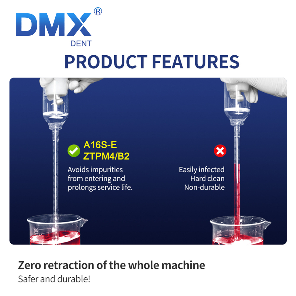 DMXDENT A16S-E ZTPB2/M4 Dental LED E-generator High Speed  Air Turbine Handpiece Free Retraction 4 Water Spray
