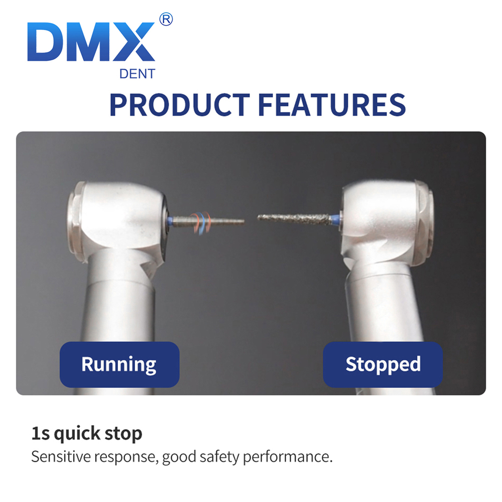 DMXDENT A16S-E ZTPB2/M4 Dental LED E-generator High Speed  Air Turbine Handpiece Free Retraction 4 Water Spray