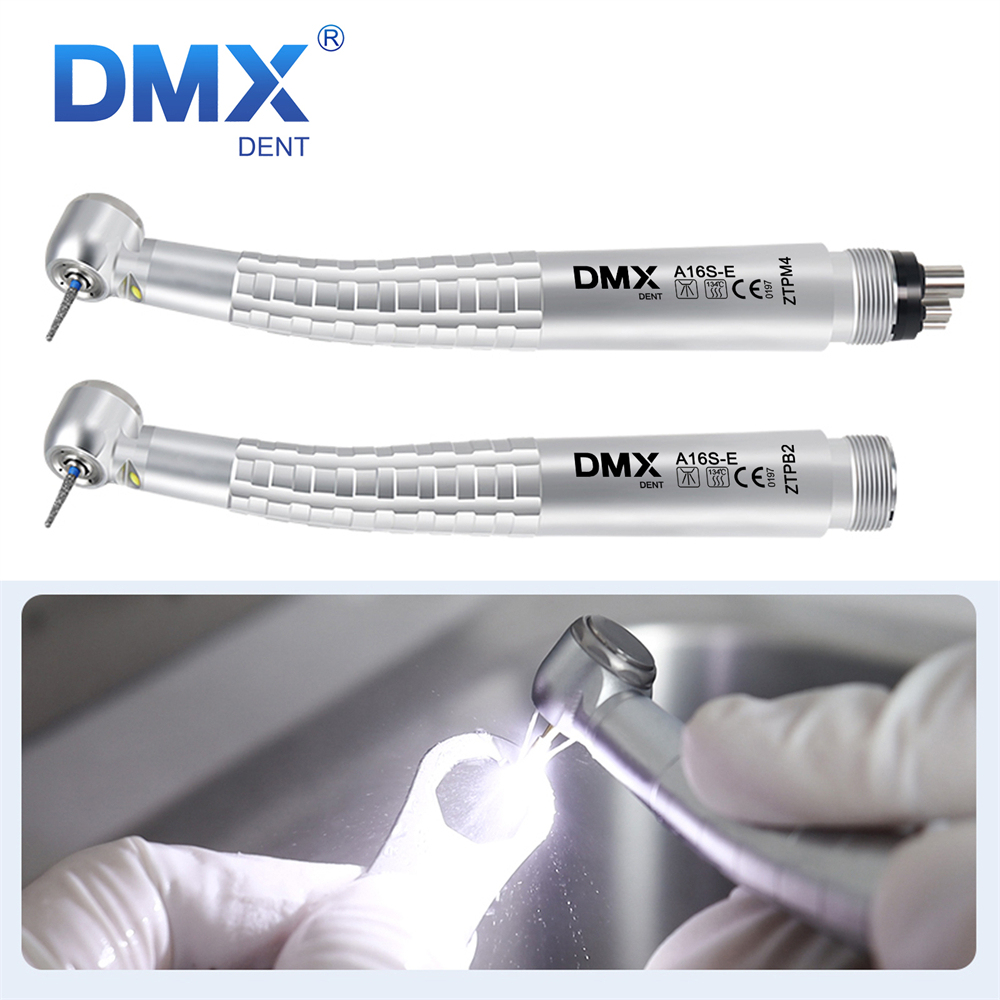 DMXDENT A16S-E ZTPB2/M4 Dental LED E-generator High Speed  Air Turbine Handpiece Free Retraction 4 Water Spray