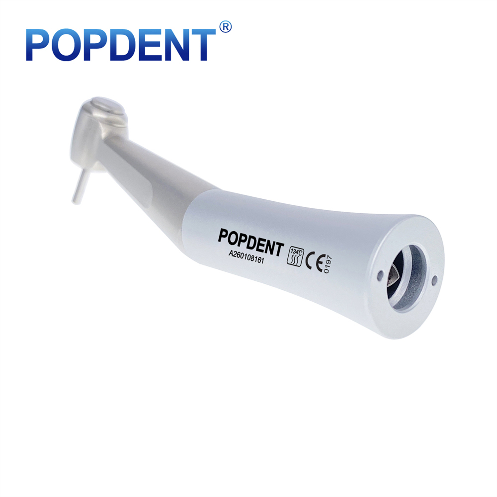 POPDENT Dental Slow Speed Contra Angle Handpiece 1.6mm Friction Grip Push Button