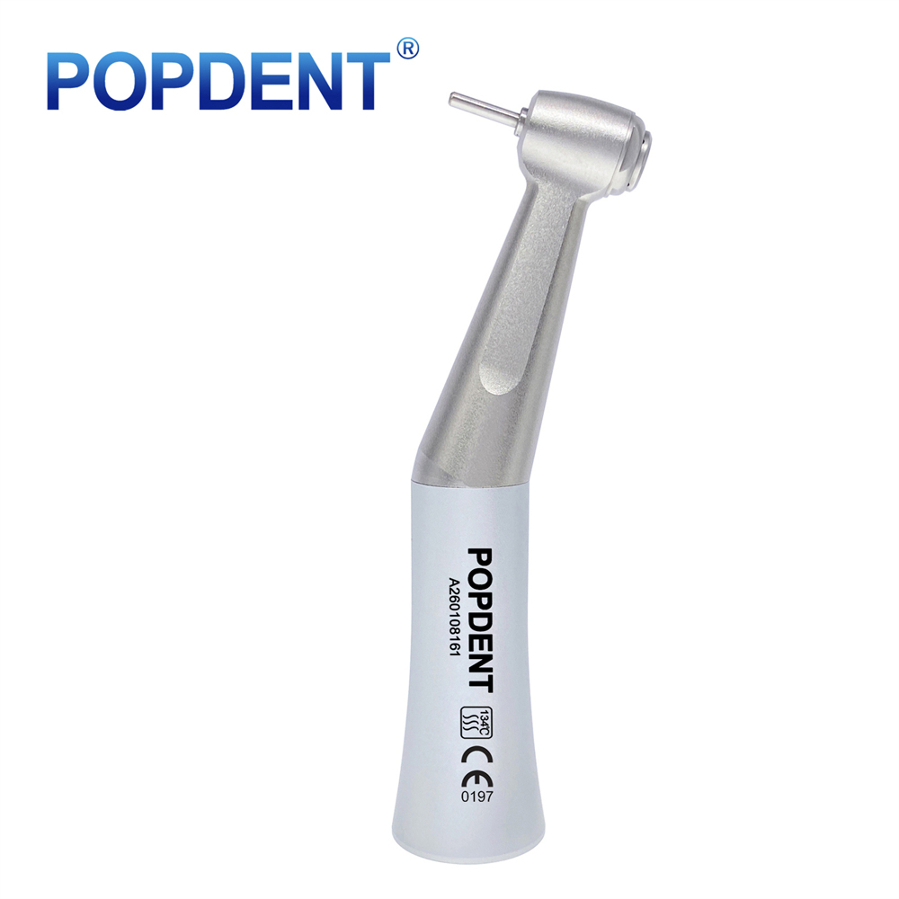 POPDENT Dental Slow Speed Contra Angle Handpiece 1.6mm Friction Grip Push Button
