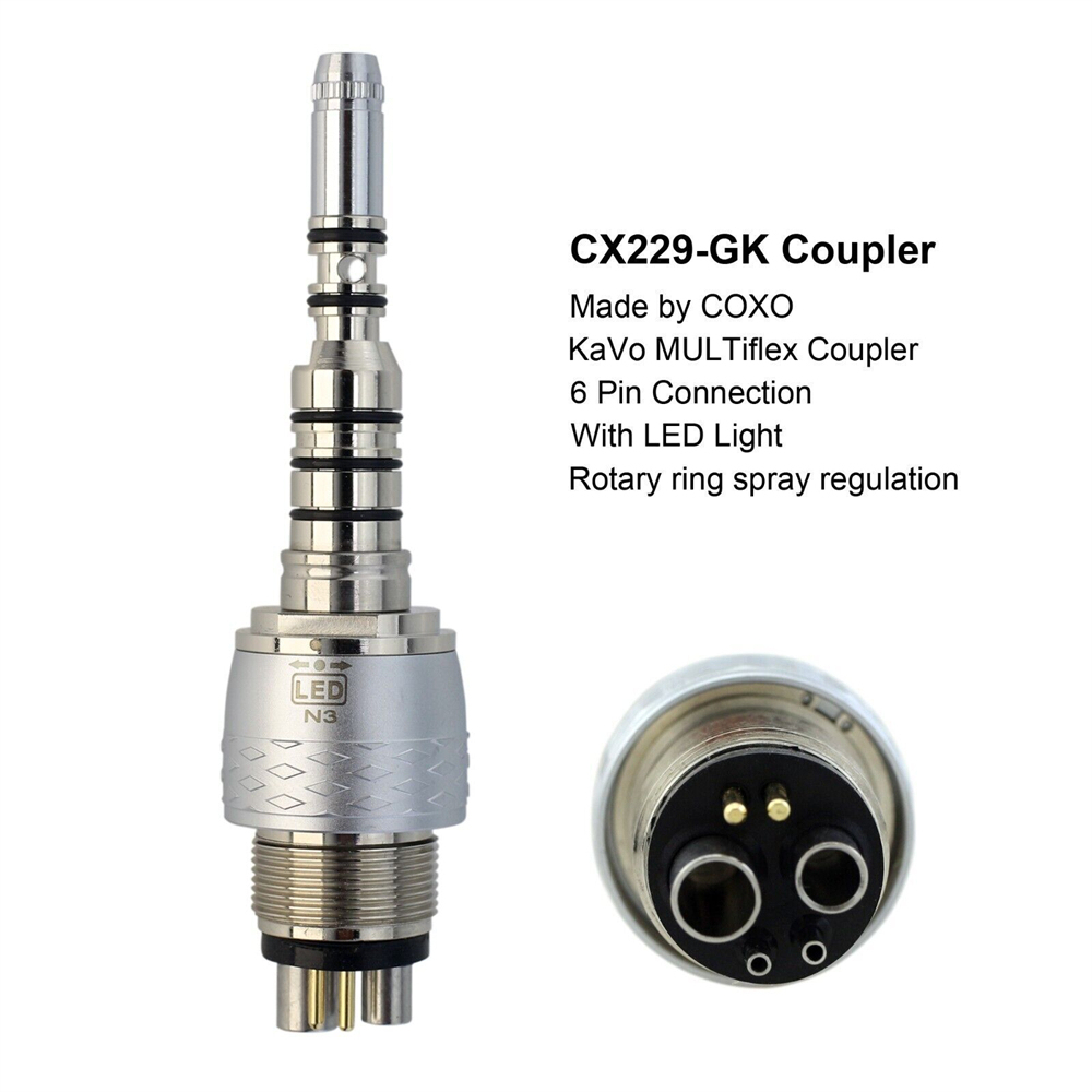 BEING Dental Handpiece Coupling Fiber Optic For KaVo MULTIflex Coupler 4/6 Hole