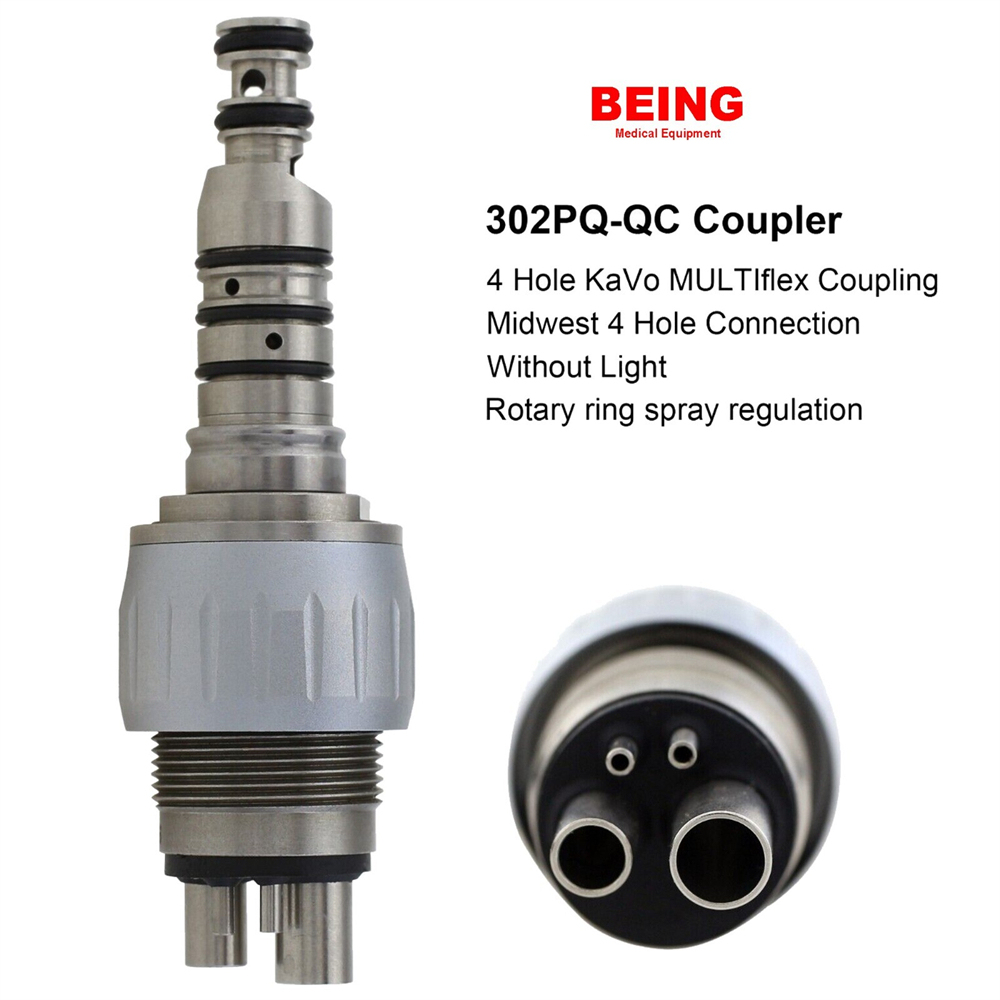 BEING Dental Handpiece Coupling Fiber Optic For KaVo MULTIflex Coupler 4/6 Hole
