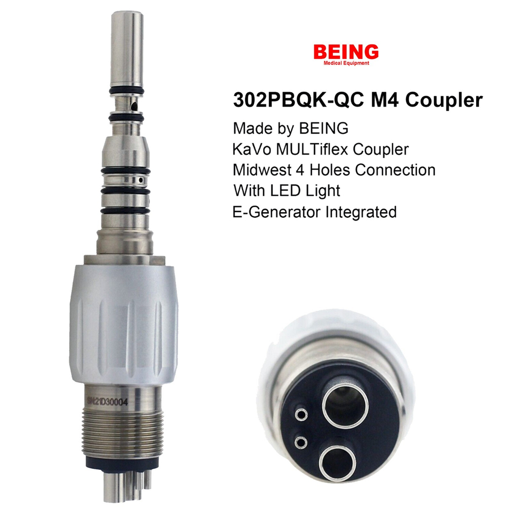 BEING Dental Handpiece Coupling Fiber Optic For KaVo MULTIflex Coupler 4/6 Hole