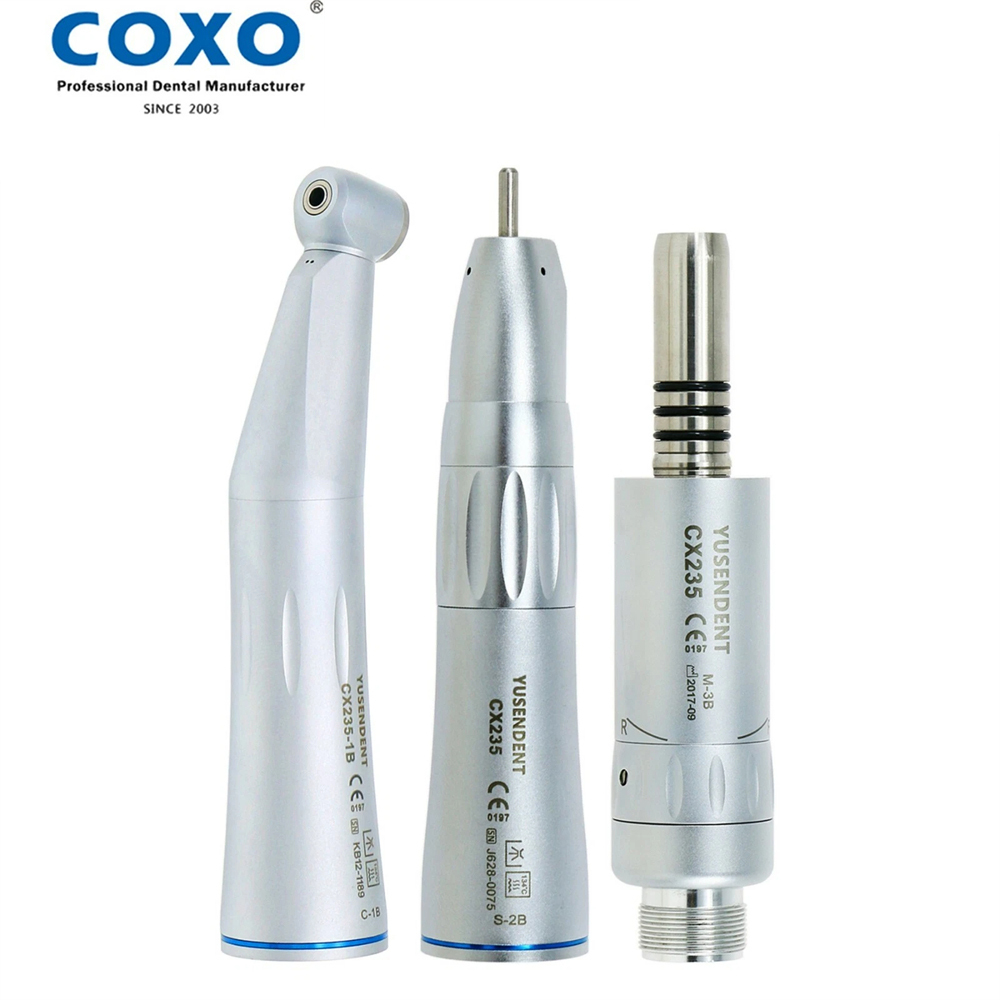 COXO Dental Low Speed Handpiece Contra Angle/Straight Inner Water Air Motor