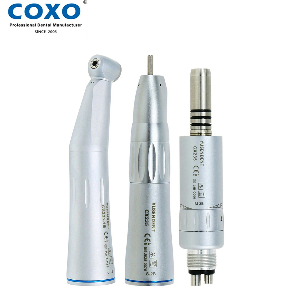 COXO Dental Low Speed Handpiece Contra Angle/Straight Inner Water Air Motor