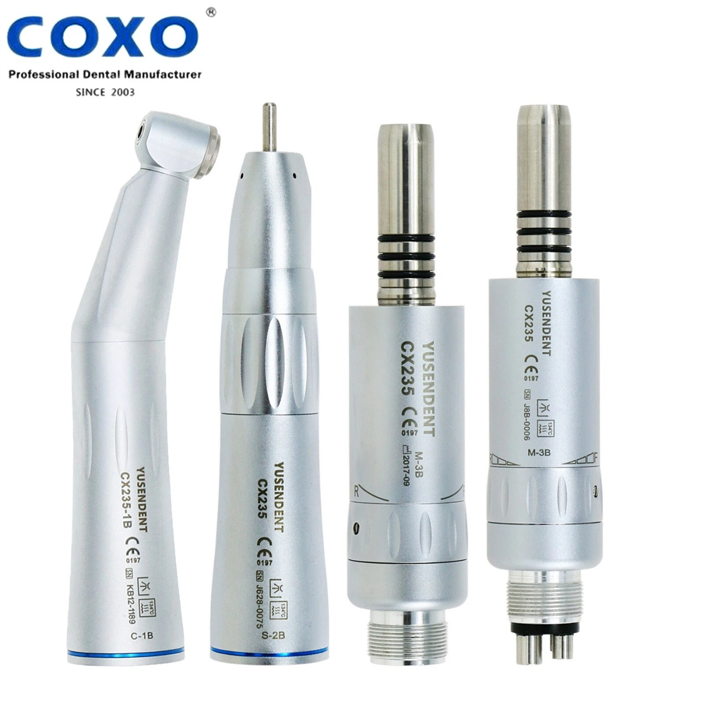 COXO Dental Low Speed Handpiece Contra Angle/Straight Inner Water Air Motor