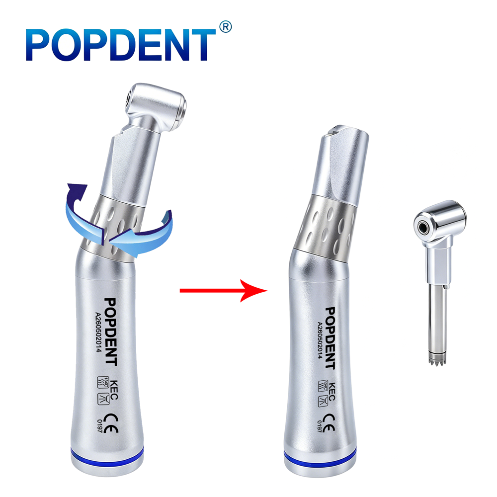 POPDENT Dental Slow Low Speed Handpiece Straight Contra Angle Air Motor 4/2Holes